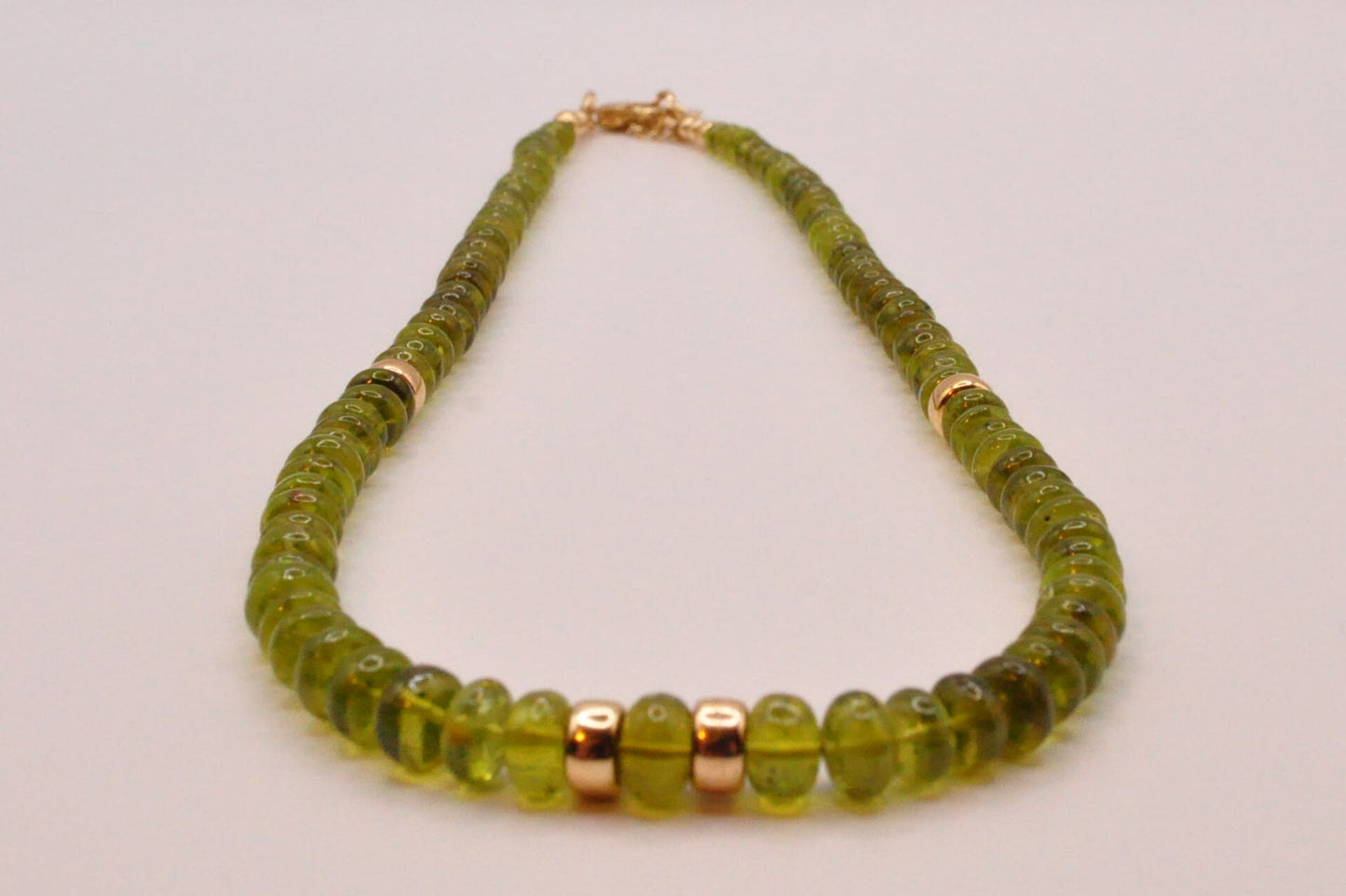 Peridot stacked necklace