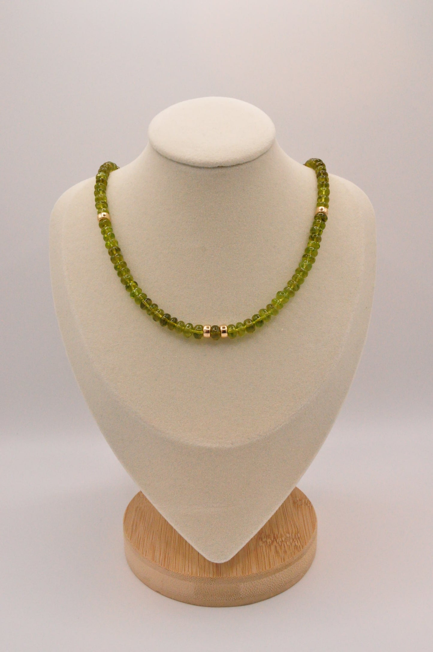 Peridot stacked necklace