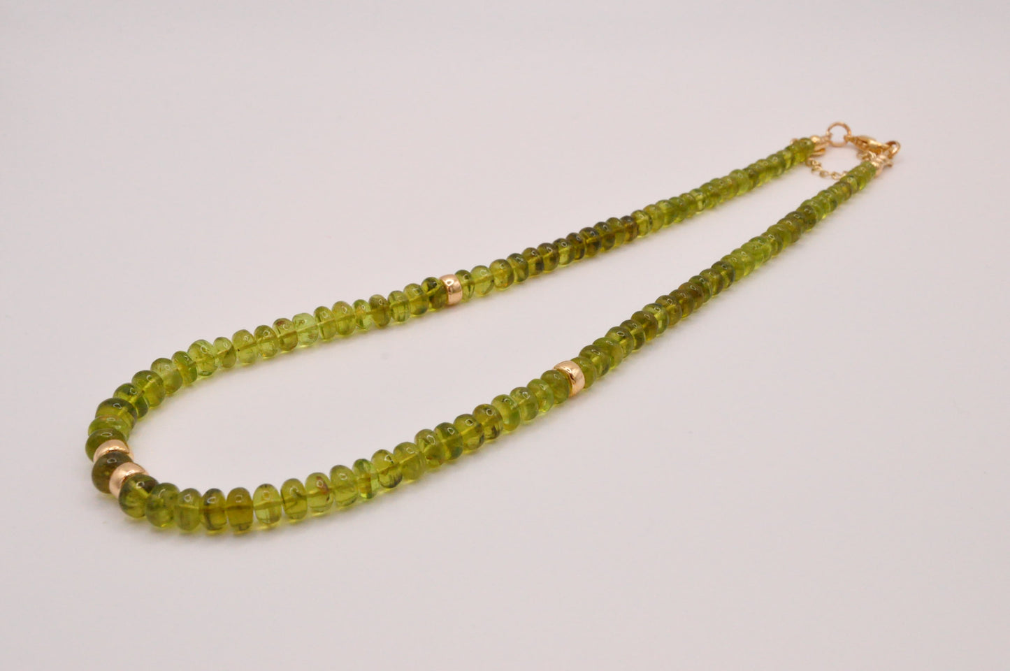 Peridot stacked necklace