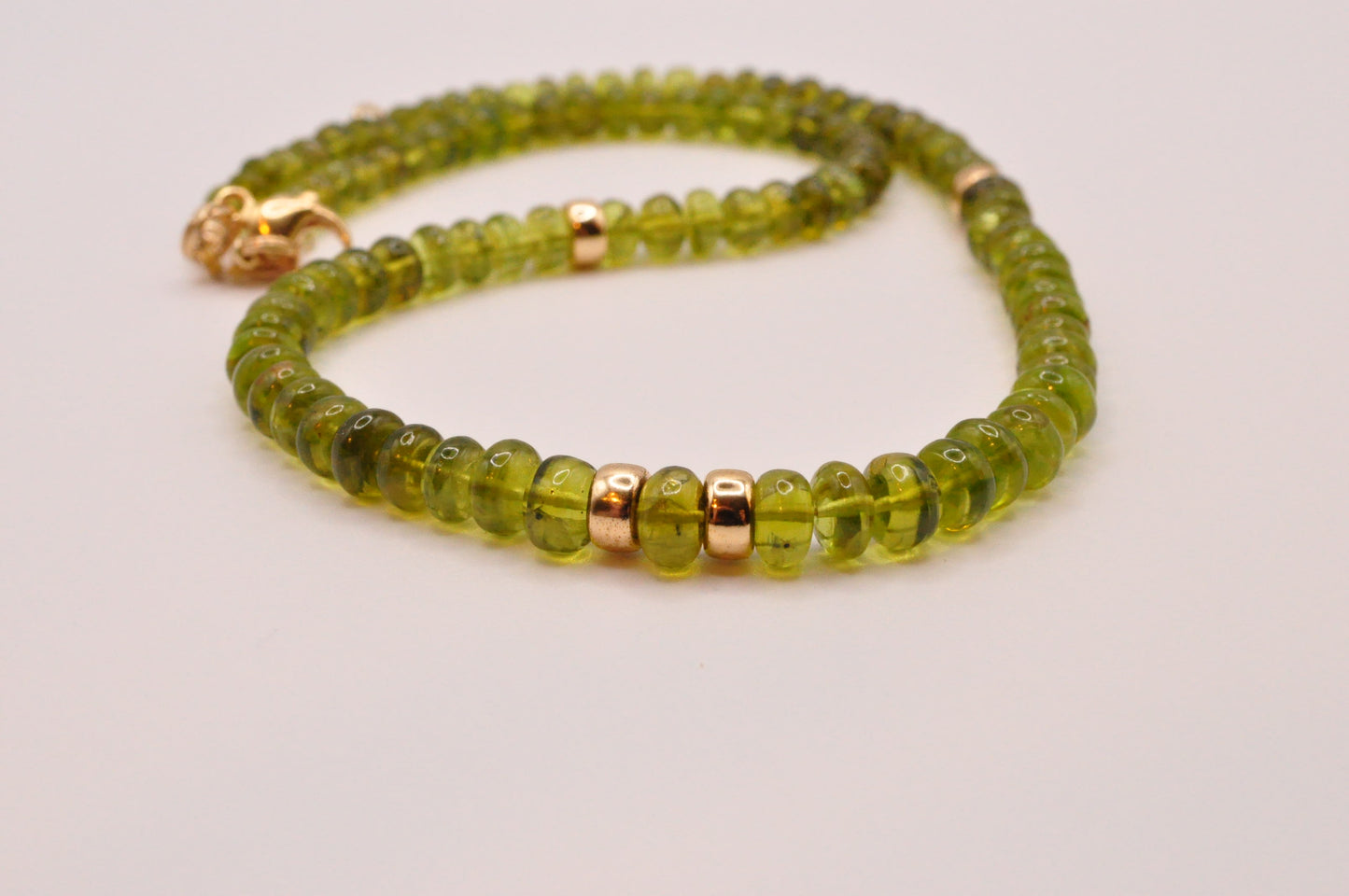 Peridot stacked necklace