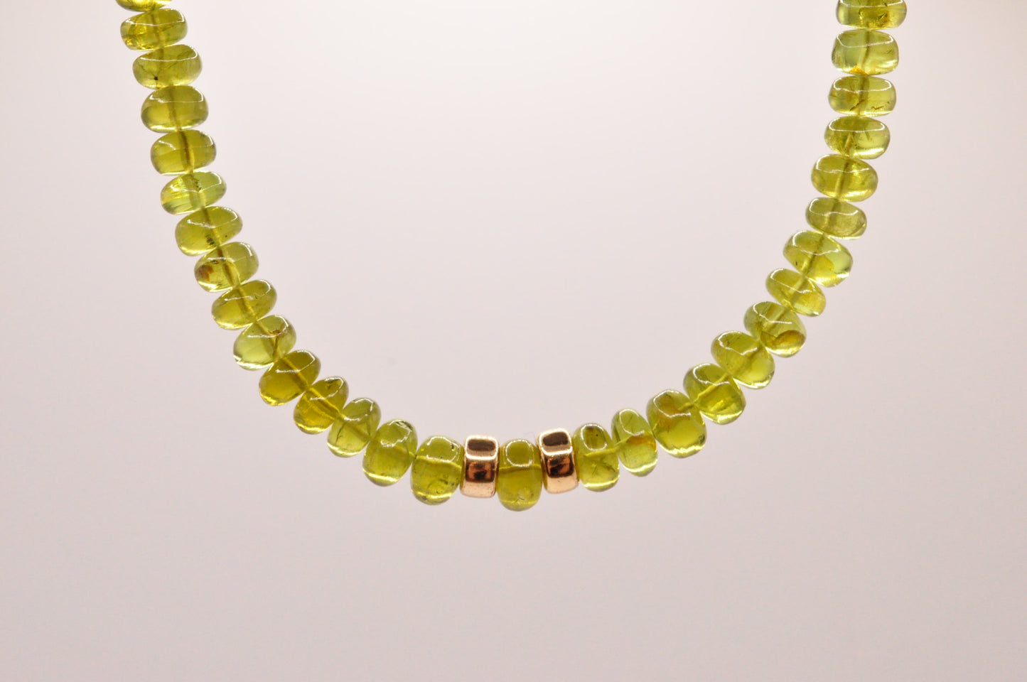 Peridot stacked necklace