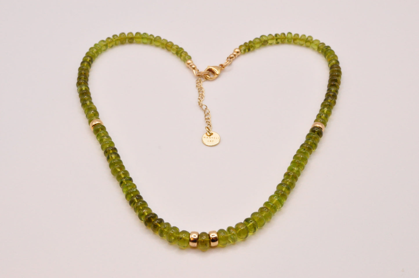 Peridot stacked necklace