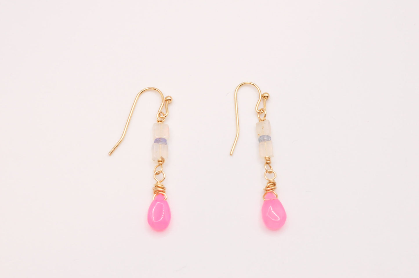 Opal and Tanzanite earrings