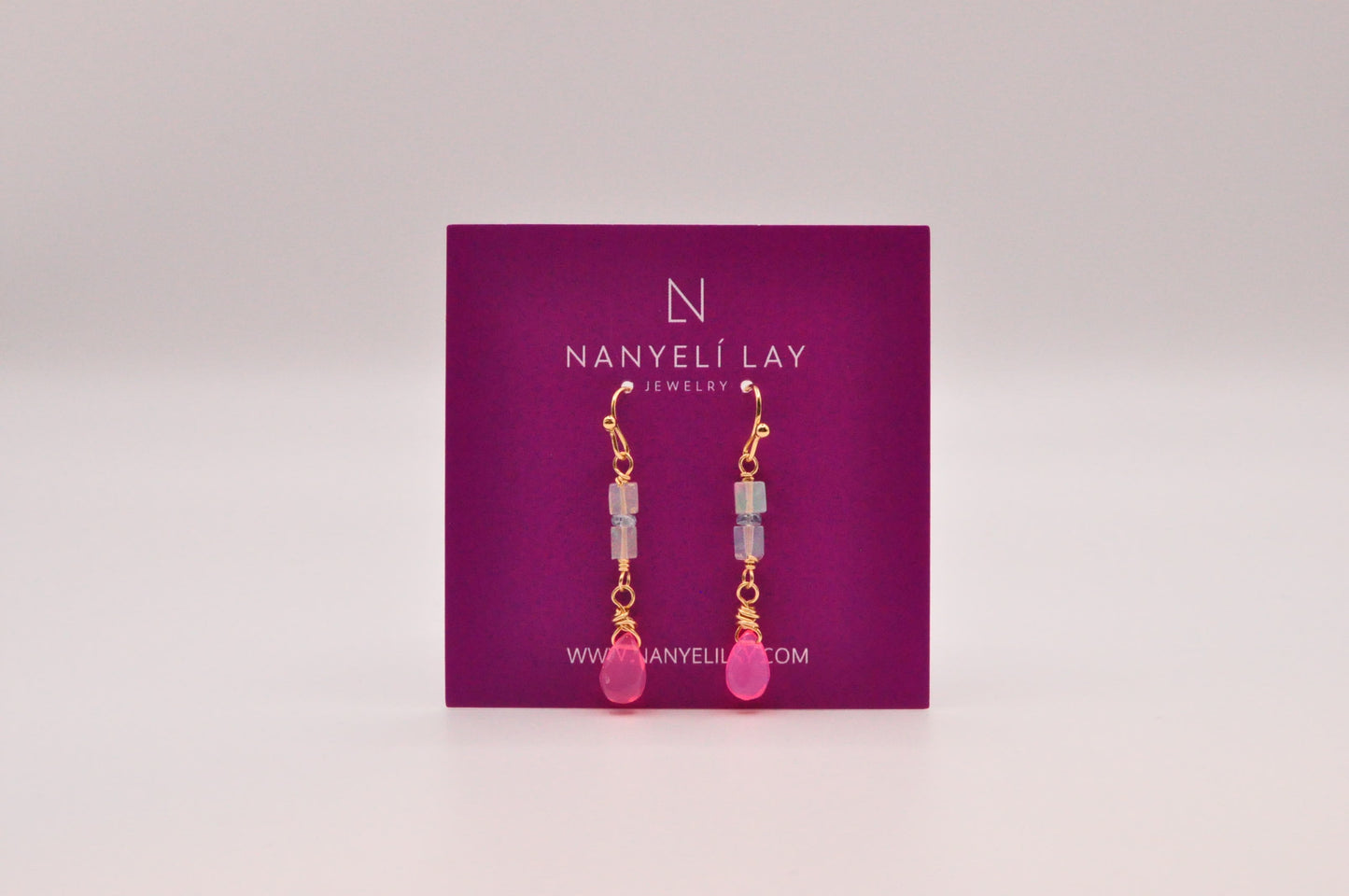 Opal and Tanzanite earrings