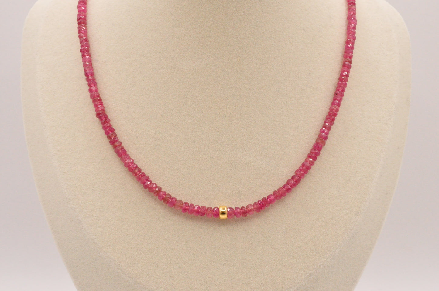 Pink tourmaline necklace