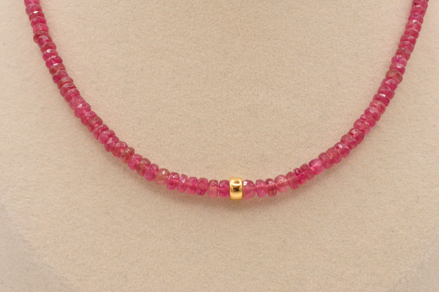 Pink tourmaline necklace