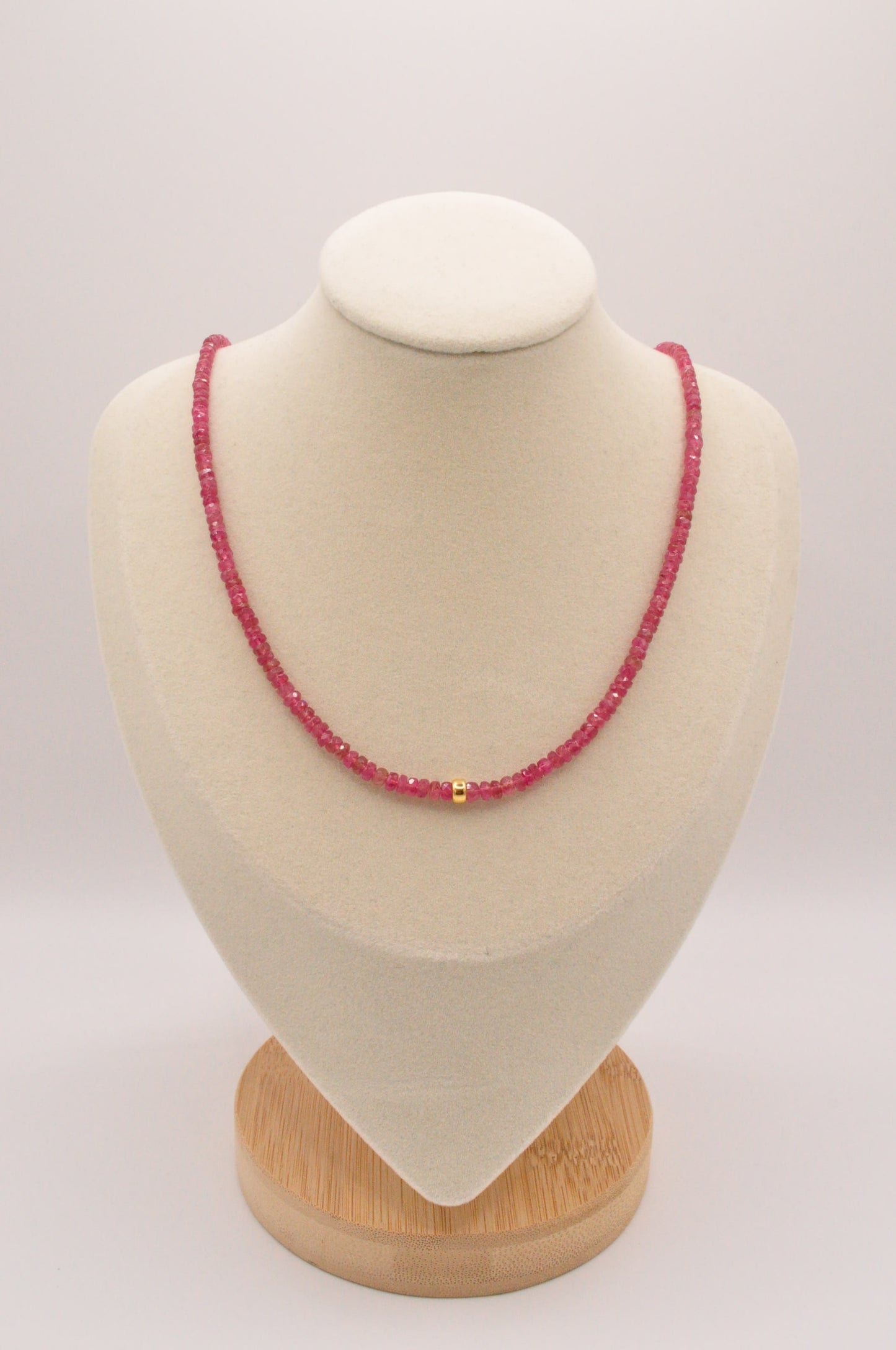 Pink tourmaline necklace